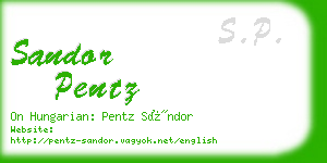 sandor pentz business card